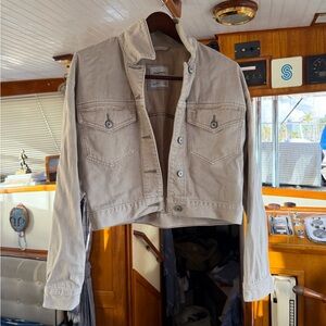 Abercrombie & Fitch Women's Beige Jean Jacket